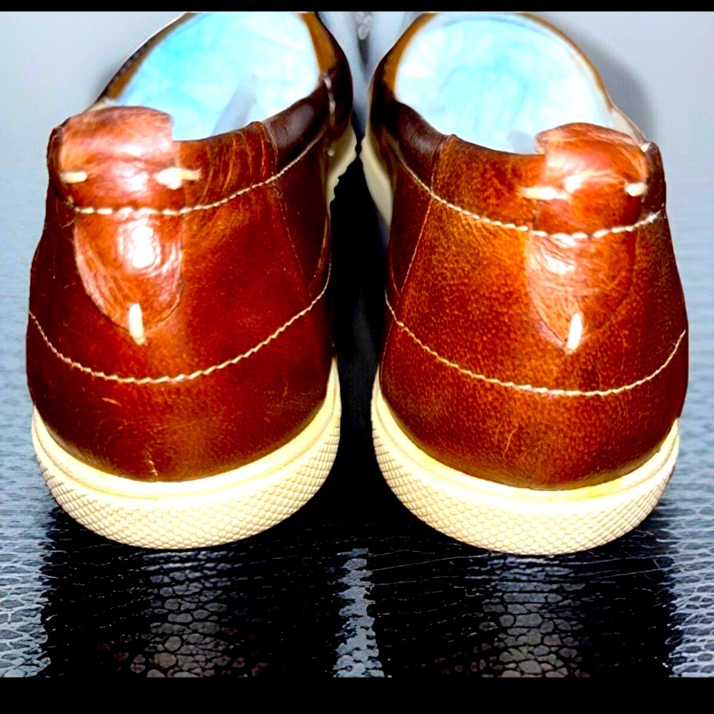 Josef Seibel Full Grain Leather Closed Toe Slip On Loafers Shoes W/Elastic Band - Picture 9 of 15